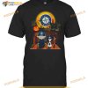Snoopy And Charlie Brown Pumpkin Seattle Mariners Halloween Moon Shirt