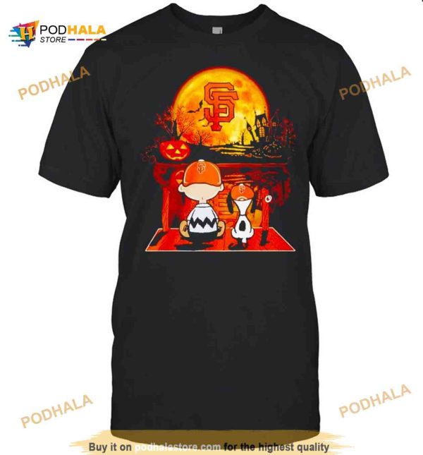 Snoopy And Charlie Brown San Francisco Giants Funny Halloween Shirt