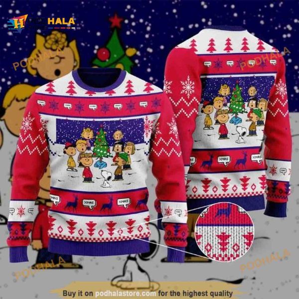 Snoopy Christmas Charlie Brown Ugly Xmas Wool Sweater