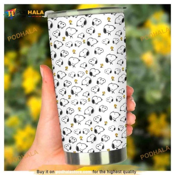 Snoopy Cute Pattern Icon Gift Travel Coffee Tumbler