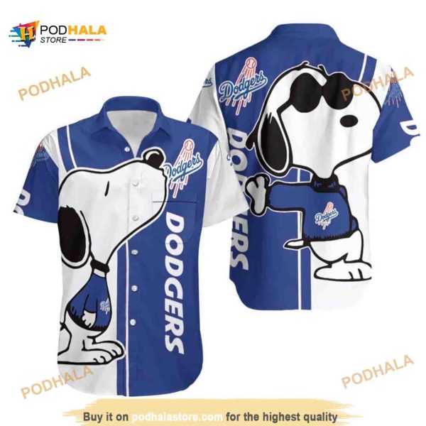 Snoopy Los Angeles Dodgers Hawaiian Shirt Baseball Fans Gift