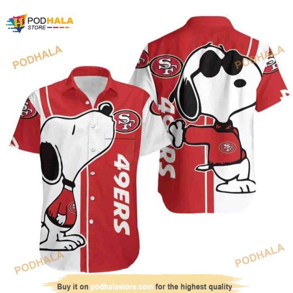 Snoopy Lovers NFL San Francisco 49ers Hawaiian Shirt Gift For Football Fans