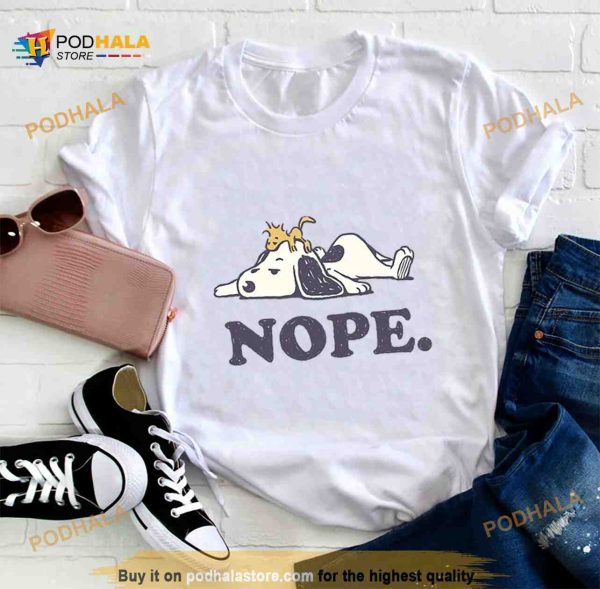 Snoopy Woodstock Nope Tired Shirt