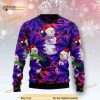 Snowman Leaves Christmas Wool Sweater, Xmas Gifts