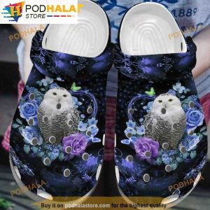 Snowy Owl 3D Funny Crocs