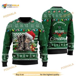 Soldiers Have Yourself A Military Christmas Ugly Xmas Wool Sweater, Xmas Gifts