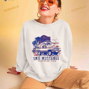 Southern Tide Wht Smu Southern Methodist University Trophy Catch Shirt 2