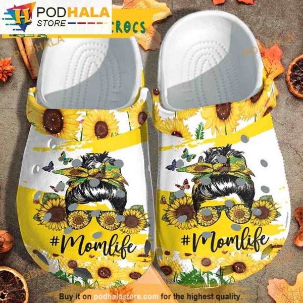 Special Momlife  Sunflower Gifts 3D Funny Crocs Slippers