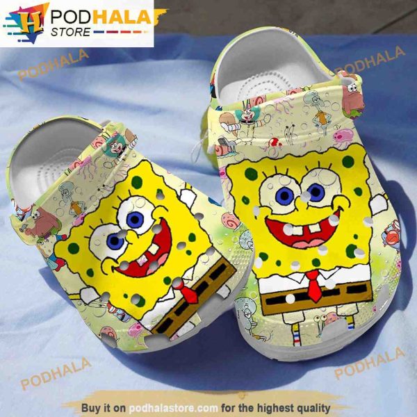 Spongebob Squarepants Cartoon 3D Funny Crocs Clog Shoes