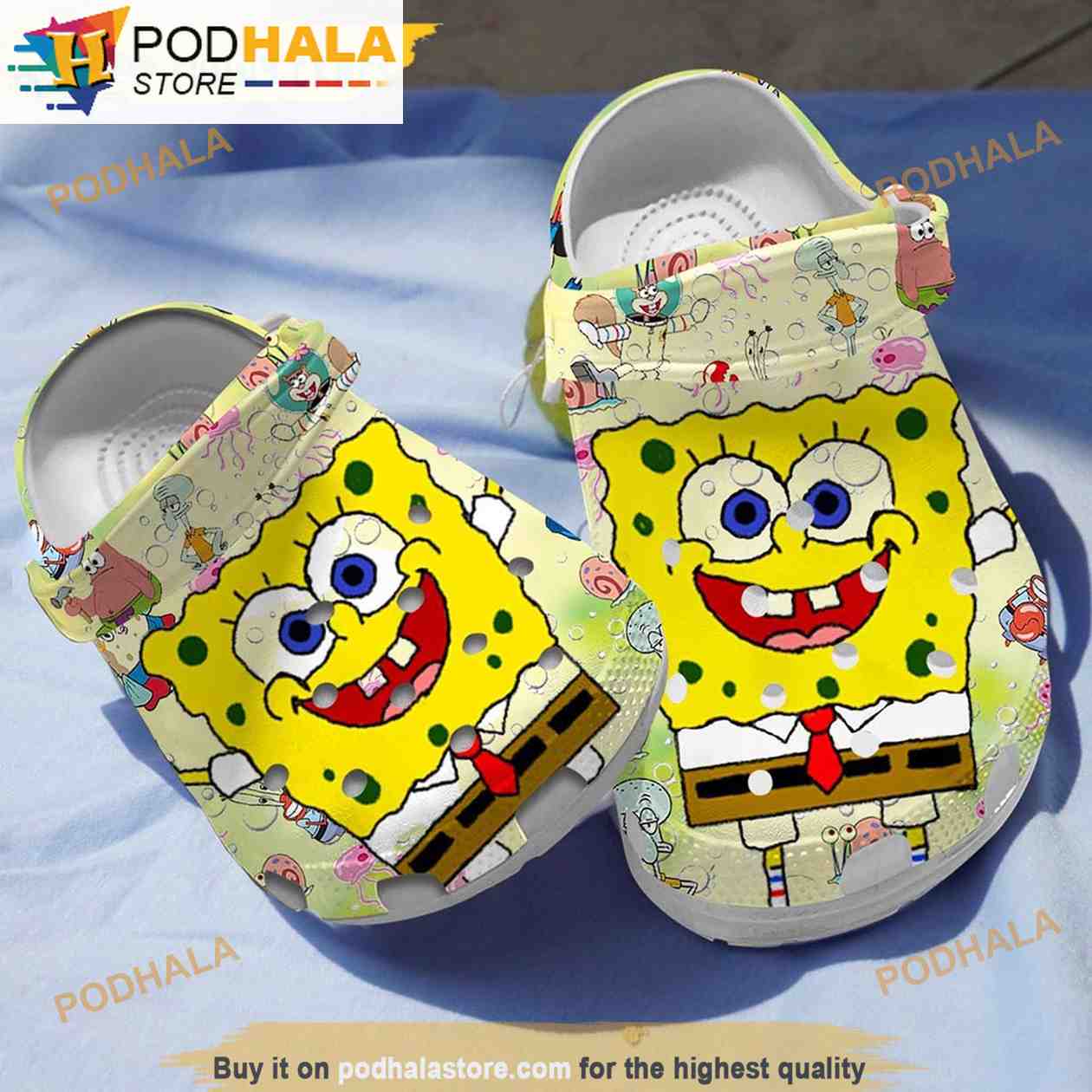 Spongebob Squarepants Cartoon 3D Funny Crocs Clog Shoes Bring Your Ideas, And Imaginations Into Reality Today