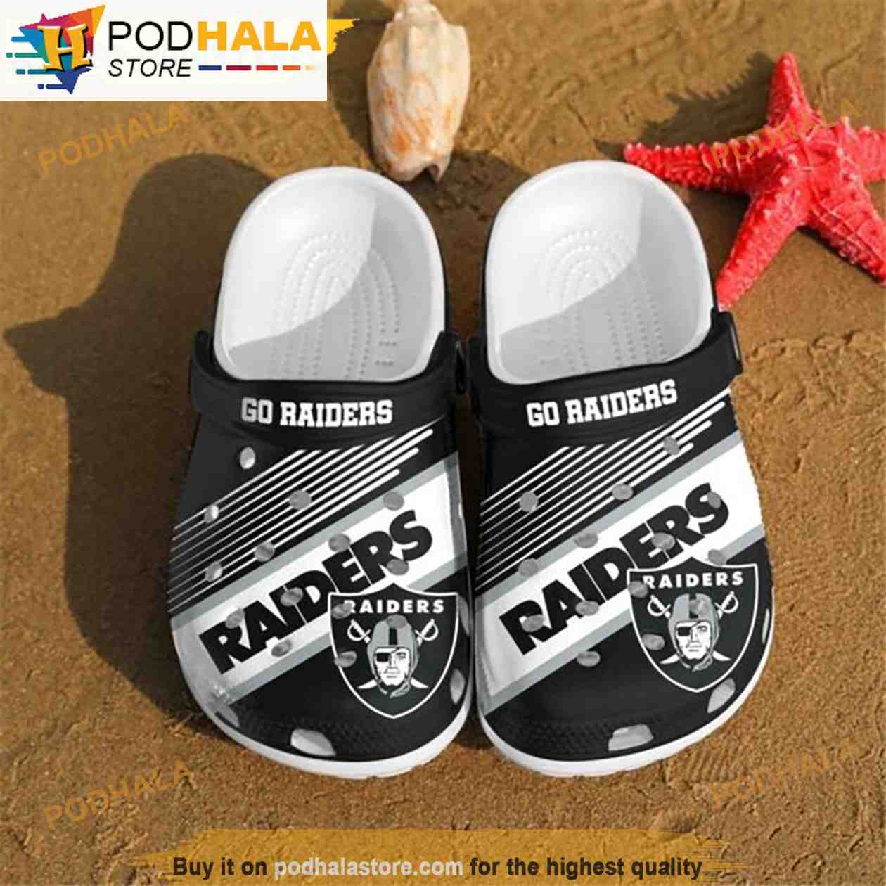 Las Vegas Raiders NFL Mens Foam Sport Slide Sandals