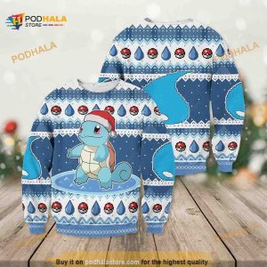 Squirtle Pokemon Santa Ugly Anime Christmas Sweater