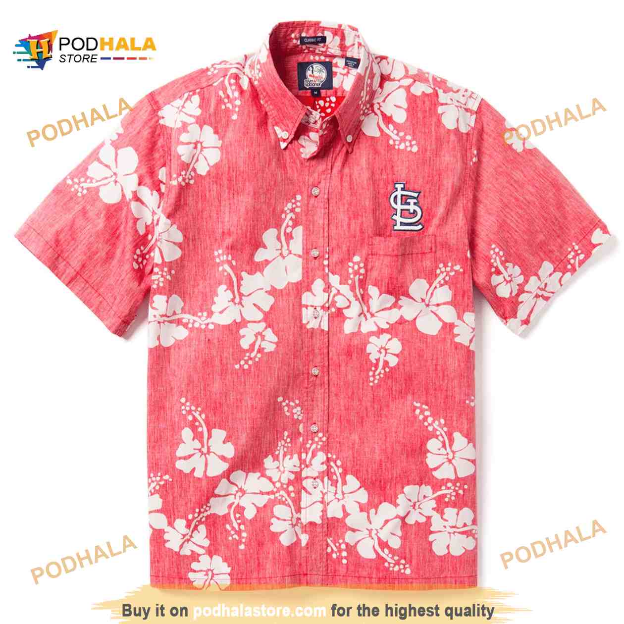St. Louis Cardinals Funny Hawaiian Shirt Hibiscus Flower Pattern