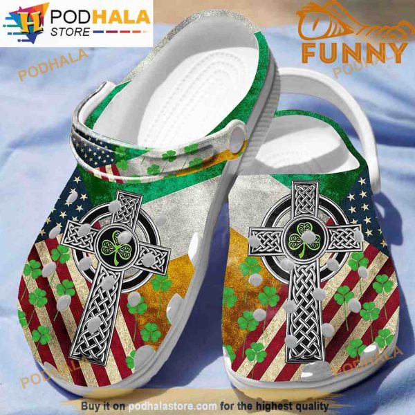 St Patrick’s Day 3D Funny Crocs