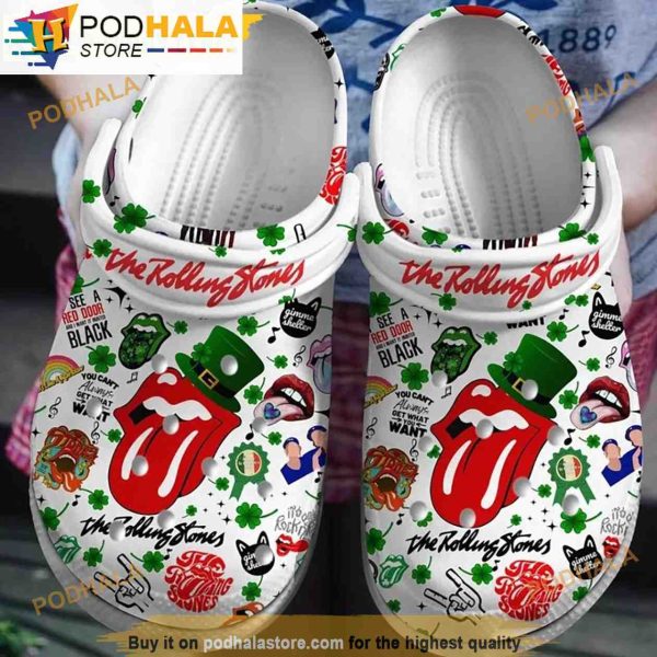 St Patrick’s Day Rolling Stone 3D Funny Crocs