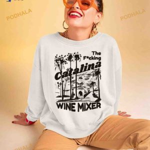 Stanek wearing a fuckin Catalina Wine Mixer Shirt