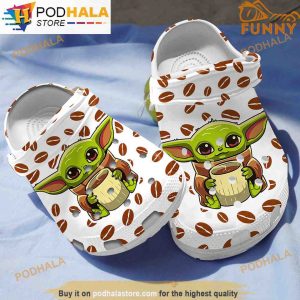 Star Wars Coffee Spelled Baby Yoda 3D Funny Crocs