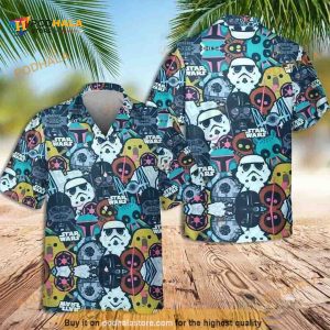 Star Wars Doodle Hawaiian Shirt, For Summer Lovers