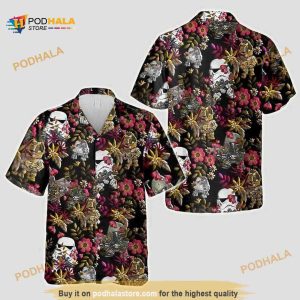 Star Wars Hawaiian Shirt, Tropical Flowers Pattern Summer Gift For Friend