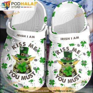 Star Wars Irish I Am Kiss Me You Must Baby Yoda 3D Funny Crocs