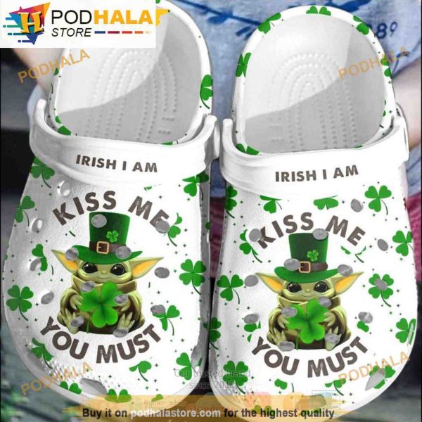 Star Wars Irish I Am Kiss Me You Must Baby Yoda 3D Funny Crocs