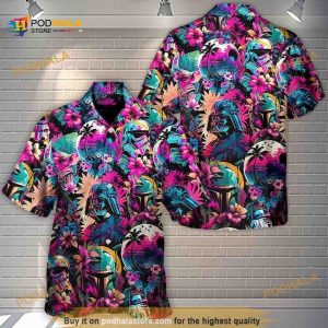 Star Wars Synthwave Darth Vader Hawaiian Shirt, Beach Vacation Gift