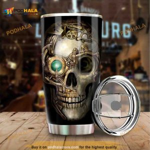 Steampunk Skull Stainless Steel Coffee Tumbler