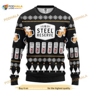 Steel Beer Drink Lover Gifts Ugly Christmas Sweater, Xmas Gifts