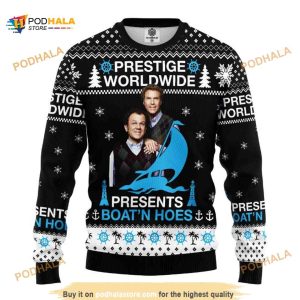 Step Brothers Gifts, Prestige Worldwide Presents Boat’n Hoes Ugly Christmas Sweater