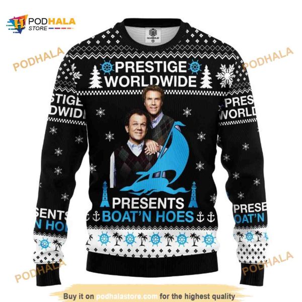 Step Brothers Gifts, Prestige Worldwide Presents Boat’n Hoes Ugly Christmas Sweater