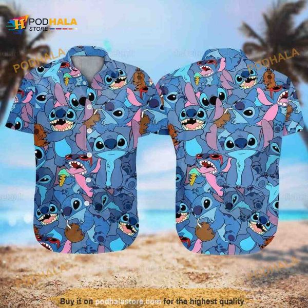 Stitch Hawaiian Shirt, Beach Gift For Friend, Disney Aloha Shirt
