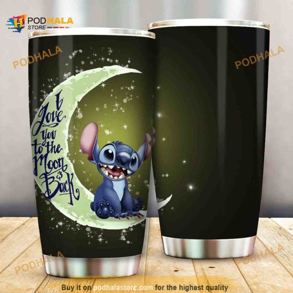 Stitch I Love You To The Moon And Back Coffee Tumbler