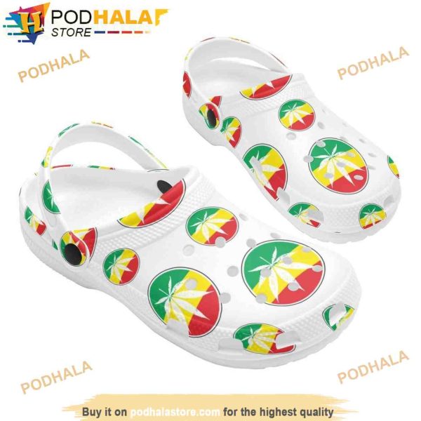 Stoner Style Weed 3D Funny Crocs