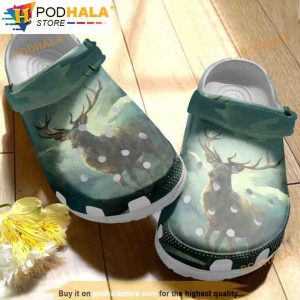 Strong Deer In The Forest Hunting 3D Funny Clog Shoes