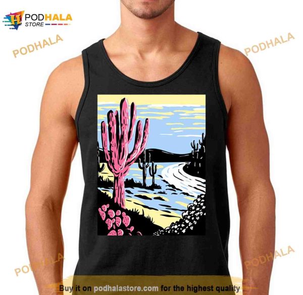 Subtle Pansexual Pride Desert Scenery Pride Flag Lgbt Shirt