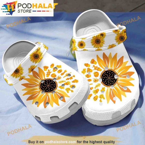 Succulent Sunflower Garden 3D Funny Clog Slippers