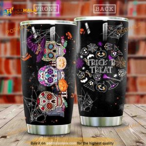 Sugar Skull Halloween Stainless Steel Cup Coffee Tumbler