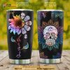 Sugar Skull Mandala Colorful Sunflower 3D Printed Coffee Tumbler