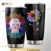 Sugar Skull Zero Given Flower Peave Hippie Coffee Tumbler