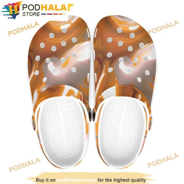 Summer Caramel 80s Retro Groovy Marble 3D Funny Clog Shoes
