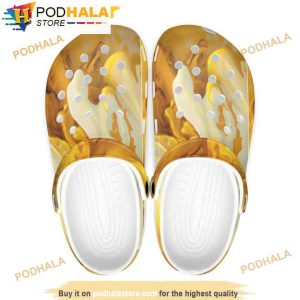 Summer Yellow Mellow 80s Retro Groovy Marble 3D Funny Crocs Clog Shoes