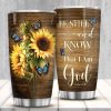 Sunflower Be Still And Know Stainless Steel Cup Coffee Tumbler
