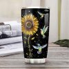 Sunflower Bird Stainless Steel Cup Coffee Tumbler