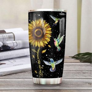 Sunflower Bird Stainless Steel Cup Coffee Tumbler