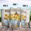 Sunflower Butterflies Faith Stainless Steel Cup Coffee Tumbler