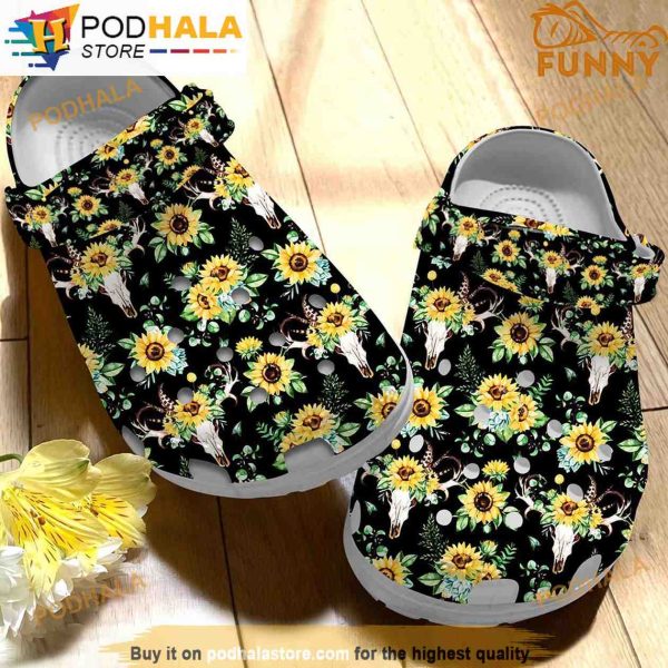 Sunflower Croc Skull