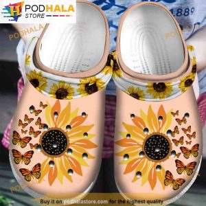 Sunflower Geige 3D Funny Crocs Classic Clogs Shoes