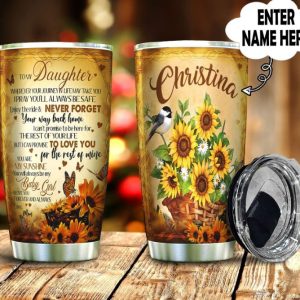 Sunflower Personalized Gift Travel Coffee Tumbler