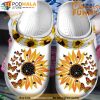 Sunflower White 3D Funny Crocs Classic Clogs Shoes