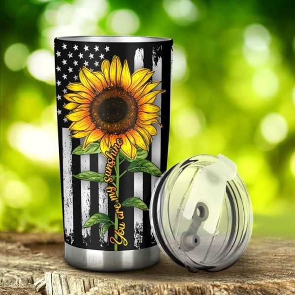 Sunflower You Are My Sunshine Coffee Tumbler All Over Print